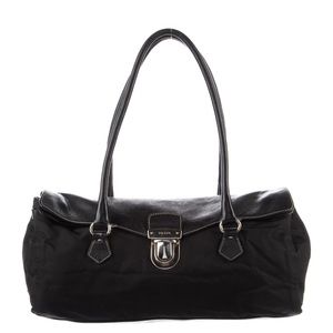 Black Prada Vintage Tessuto Easy Shoulder Bag